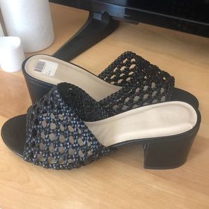 NWT Black Slip on Heel